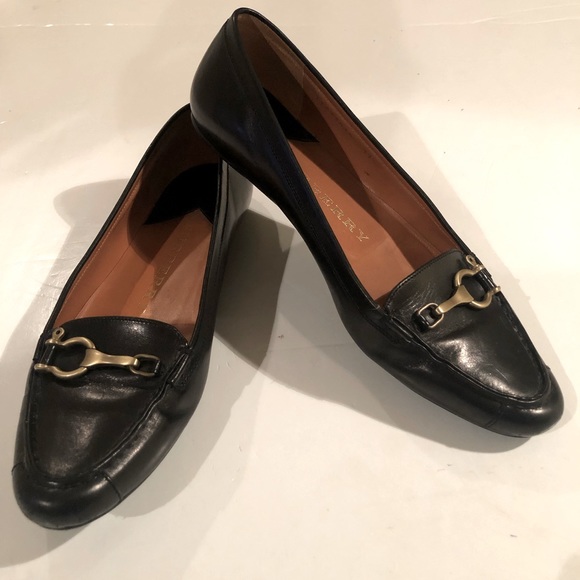 Burberry Shoes - BURBERRY Black Buckle Flat Loafer SHOES 37 1/2 7.5